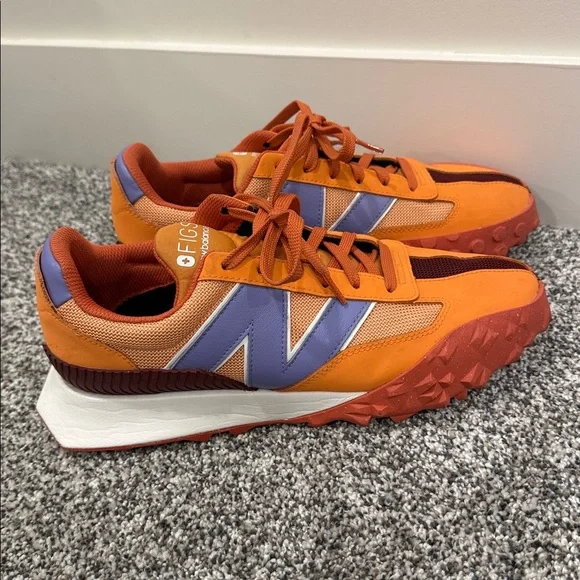 Figs New Balance Orange Athletic Workout Activewear Sneakers Unisex W 10.5/M 9 - Picture 2 of 10